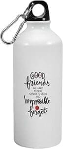 YaaNaa Aluminium Sipper: Friendship Day Gift for Good Friends – 600ml White Bottle