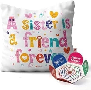 Thoughtful Birthday Surprises for Your Sister Forever Friends: Indigifts Raksha Bandhan Cushion Cover – Perfect Gift for Sister!