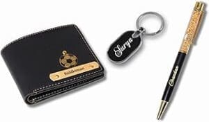 Thoughtful Gifts for Him: Unique Ideas to Impress Him This Year Luxury Personalized Gift Set for Him – Wallet, Keychain, Pen