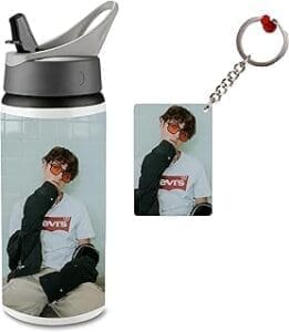 Exclusive Gifts for Grandparents: Show Your Love with Thoughtful Gifts! Personalized Kids Water Bottle & Keychain Set | Perfect Valentine’s Day or Miss You Gift | Customized with Name, Photo & Text