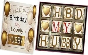 Surprise Your Husband with a Delicious Chocolate Gift Box & Greeting Card Combo!