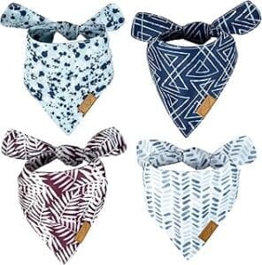 One-of-a-Kind Gifts for Your Furry Friends Upgrade Your Pup’s Style with Remy+Roo Dog Bandanas – 4 Pack Classic Set!