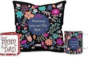 Mom’s Perfect Birthday Gift: Indigifts Cushion Cover & Coffee Mug Combo!