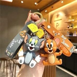 Tom and Jerry Couple Keychain Set: The Cutest Birthday Gift for Her!