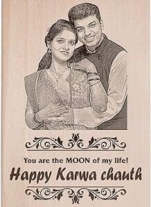 Celebrate Karwachauth with a Personalized Wooden Photo Plaque!