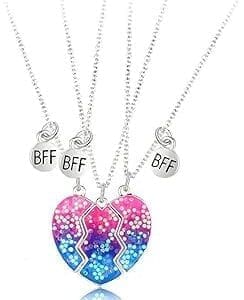 Best Friend Forever Split Heart Necklace Set – Ideal Gift for BFFs!
