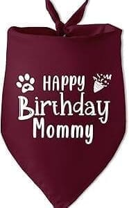 Pamper Your Pup with a Happy Birthday Mommy Pink Dog Bandana! Pamper Your Pup with a Happy Birthday Mommy Pink Dog Bandana!