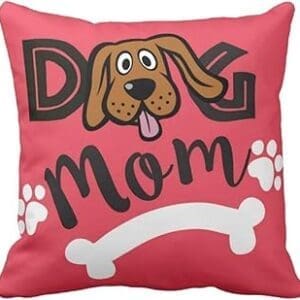 Cozy Canine Comfort: 12×12 inch Velvet Cushion Throw Pillow for Dog-Loving Moms