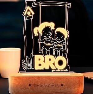Illuminate Your Brother’s Raksha Bandhan with a Personalized Engraved LED Lamp – A Unique Gift Idea!