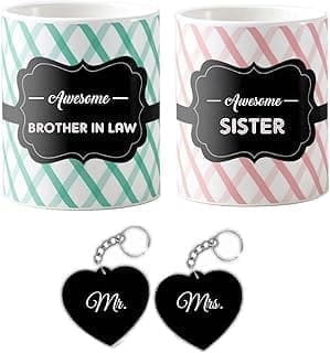 Unicorn Magic Gift Set: Coffee Mug & Keychain for Sis & Bro-in-Law!