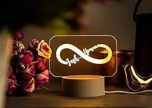 Forever Yours: Custom Infinity LED Night Lamp for Couples