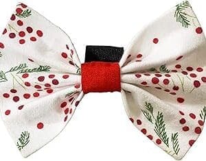 Spring Bow Tie for Dogs: Dress Up Your Pup in Red, White, and Green!