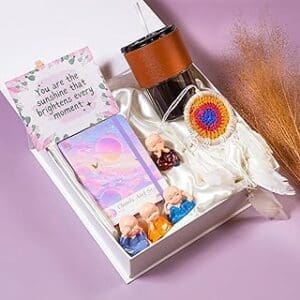 RAREJOY Stylish Birthday Gift Set: Coffee Sipper, Buddha Monks, Dreamcatcher & More!
