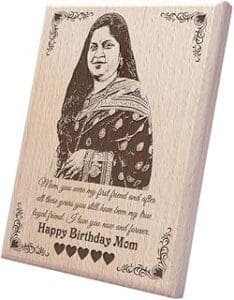 Capture Memories: Personalized Wooden Photo Frame for Mom’s Birthday (7×5 Inches)