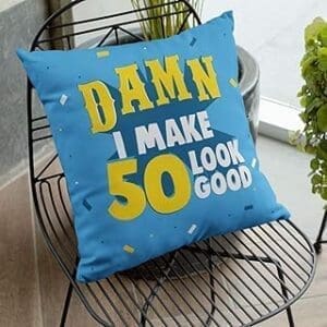 50 and Fabulous: Personalized Cushion Covers for a Memorable 50th Birthday Gift!