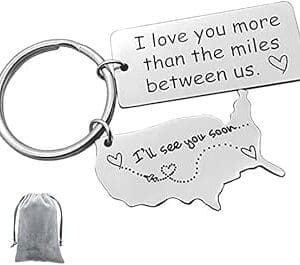 Forever Linked: Custom Keychain for Long Distance Love