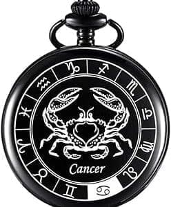 Celestial Charm: Zodiac Pocket Watch & Bike Key Chain Set – Ideal for Him & Her!