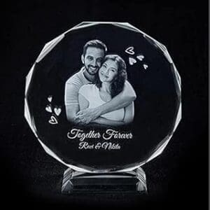 Illuminate His Memories: 3D Photo Crystal with LED Light