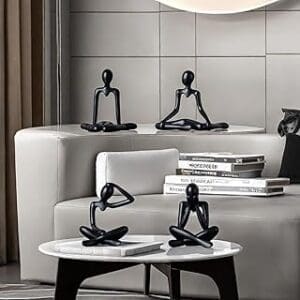 Unleash Your Inner Artist with this Modern Abstract Thinker Men Statue Set: Perfect Home Decor Gift!