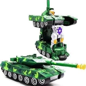 Transforming Tank Robot Toy with Lights & Music – Perfect Gift for Boys/Kids