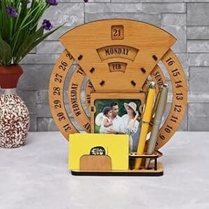 Timeless Elegance: Bamboo Desk Calendar for Office Decor & Corporate Gifts