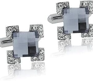 Illuminate His Look: Zivom® Square Faceted Stone Cufflinks – Ideal Men’s Gift!