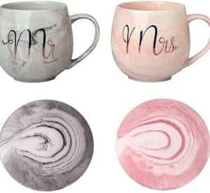 Toast to Love with NYRWANA Couple Coffee Mug Set – Ideal Wedding or Anniversary Gift!