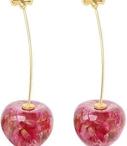 Perfect for any occasion, these sweet cherry dangle earrings are sure to delight women and girls alike!