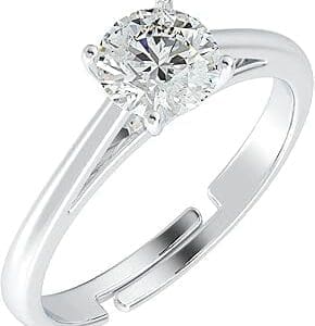 Clara Pure 925 Sterling Silver Adjustable Ring Band – A Sparkling Gift for Her!