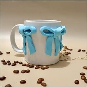 Charming Hand-Painted Bow Coffee Mug – Perfect Birthday Gift!