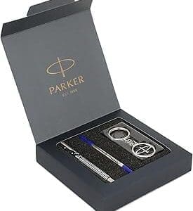Luxury Parker Gift Set: Roller Ball Pen & Keychain – Ideal for Entrepreneurs & Employees