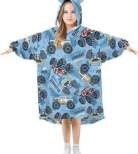 Warm and Cozy Kids’ Wearable Blanket Hoodie: Ideal Gift for Boys and Girls!