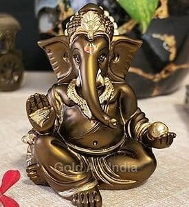 Golden Ganesha: The Ultimate Good Luck Gift for Car and Home Decor!