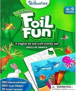 Unlock Imagination with Skillmatics Foil Fun Animals Art Kit – Ideal Gift for Kids 4-9!