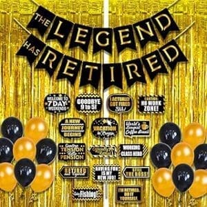 Make Their Retirement Legendary with 58Pcs Party Propz Decorations!
