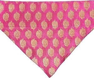 Pamper Your Pooch: Ethnic Dog Bandana in Pink for a Festive Look